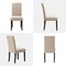 Set of 2/4 Fabric Upholstered Solid Back Parsons Chair with Studded Decoration
